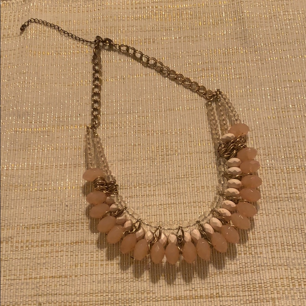Light pink beaded necklace